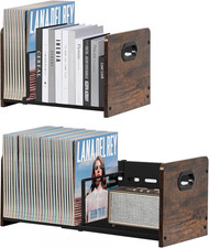 Vinyl Record Storage Holder, Expandable Vinyl Record Organizer with Movable Divi