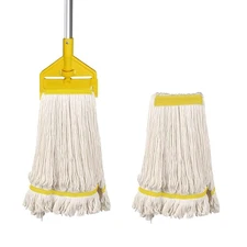 Heavy Duty Industrial Mop, Commercial Cotton Mop with 59 Inch Handle, Looped-...