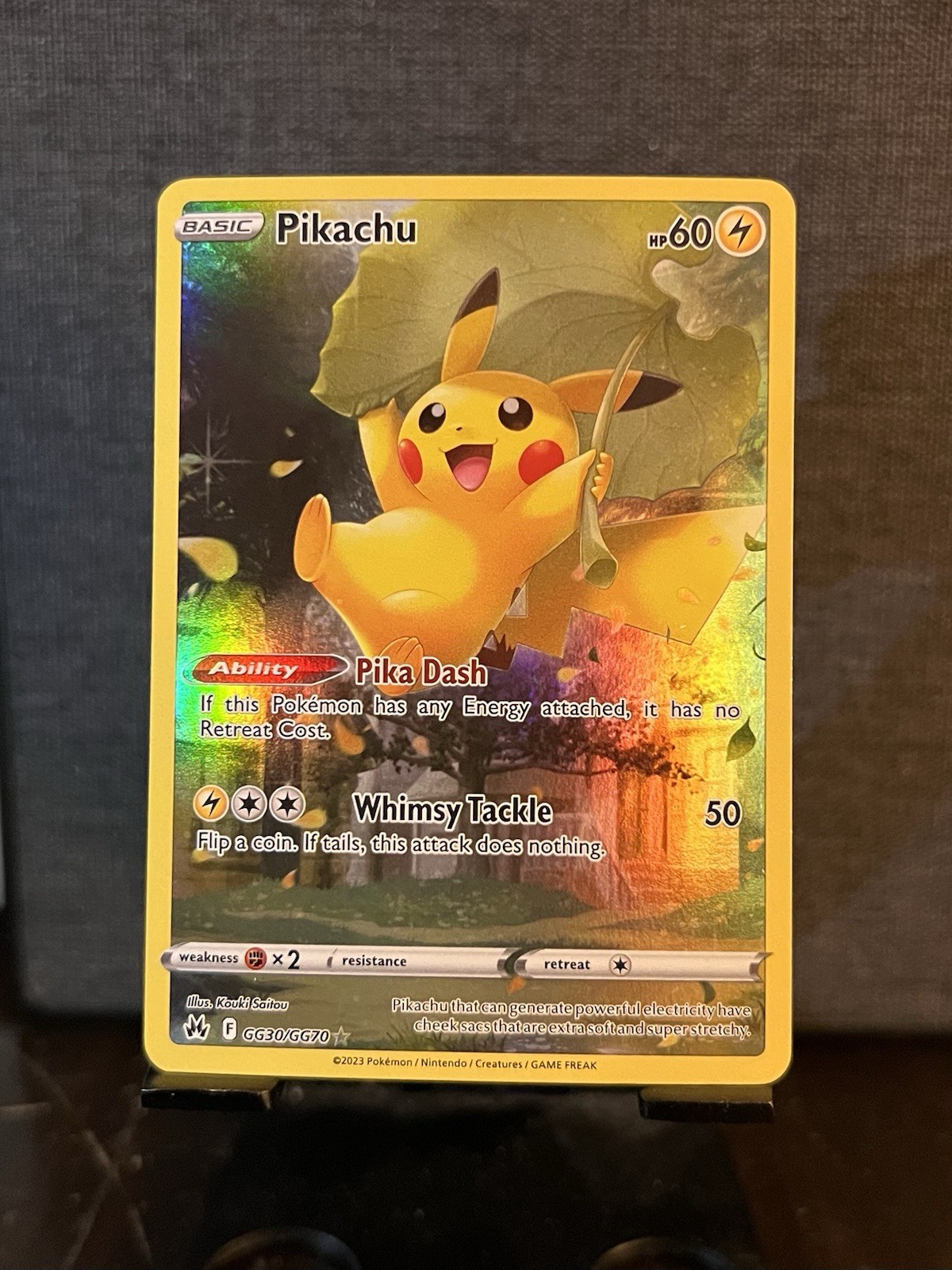 Pikachu GG30/GG70 Crown Zenith: Galarian Gallery Holo Ultra Rare Near Mint
