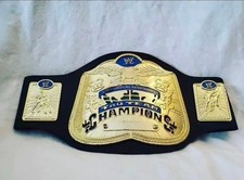 L K 2003 WWE Tag Team Wrestling Champion Jakks Pacific Foam Title Belt Cracked