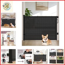 Retractable Baby Gates for Doorway, 58" Wide Mesh Dog Gate for Stair 34" Ta...