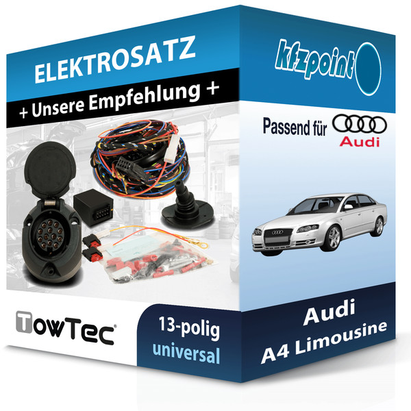 für Audi A4 Limousine 11.2000-10.2004 Towtec E-Satz 13Polig Universell NEU-image