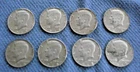 8 Kennedy Half Dollars 40 per cent Silver