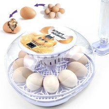 12 Egg Incubator with Automatic Egg Turning and Humidity Control  with Egg C...