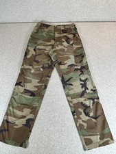 Vintage Camo Pants Mens Small Woodland US Army BDU Cargo Military 90s Streetwear