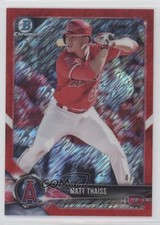 2018 Bowman Chrome Prospects Red Shimmer Refractor 4/5 Matt Thaiss #BCP61 ok2