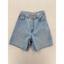 Vintage Chic Jeans High Waisted Denim Light Wash Mom Shorts Size 6 USA 90s Prep