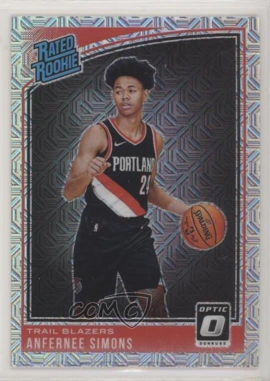 2018-19 Panini Donruss Optic Rated Rookie Choice Prizm Anfernee Simons #186 v9t