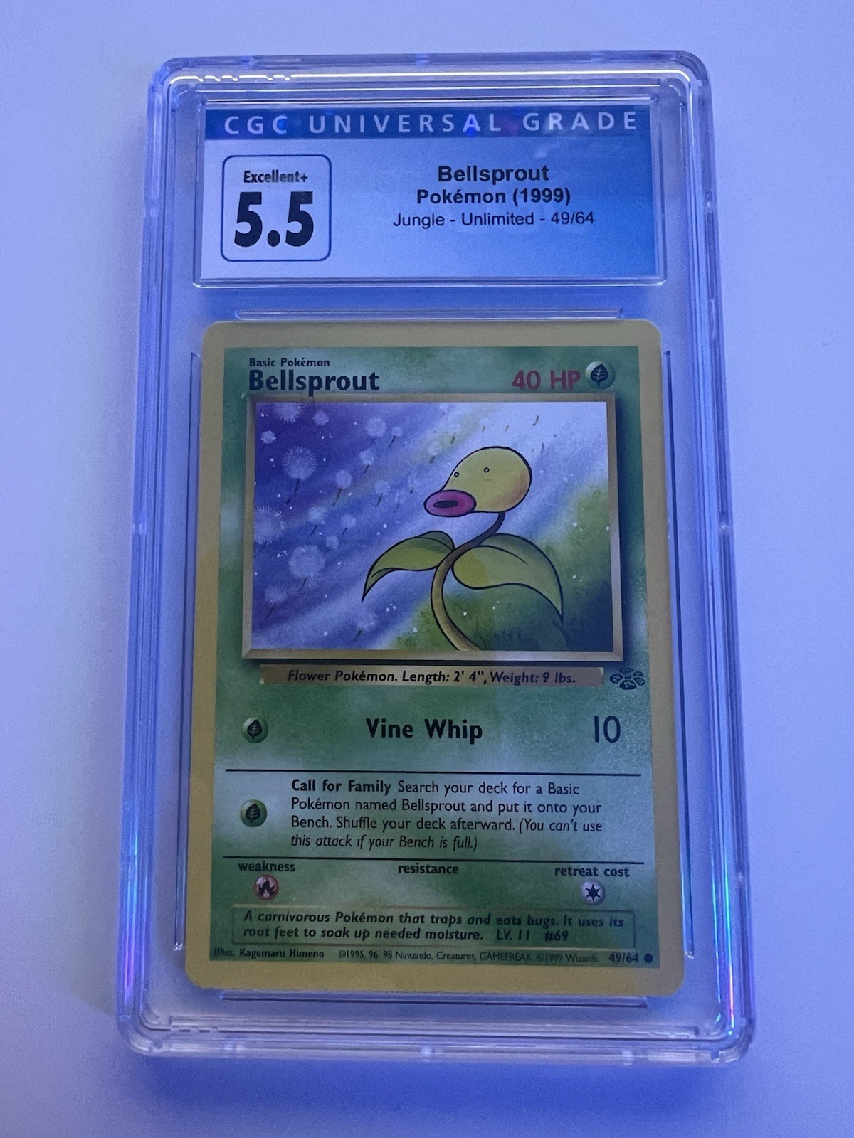 Bellsprout 49/64 Jungle Pokemon Card Regular Holo