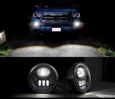 Pair LED Fog Lights Lamps for 2016-2023 Toyota Tacoma Pickup    