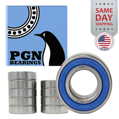 #ad 10 6205 2RS Premium Rubber Seal Ball Bearing C3 EMQ 25x52x15 6205 2RS 6205rs $24.95