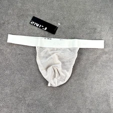 C-IN2 men neutral color sheer nylon mesh Thong G-string underwear size M L XL