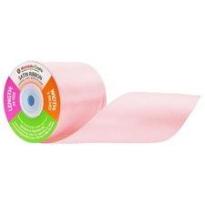Blush Satin Ribbon for Crafts 25 Yards 3 Inch Wide Fabric Gift Wrapping