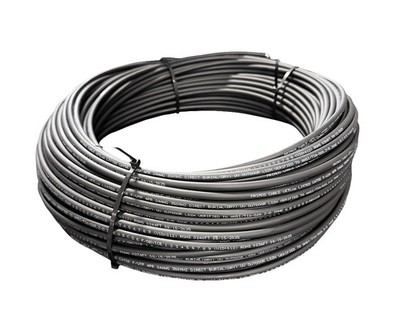 CAT5E Shielded F/UTP Direct Burial UV LSZH 24AWG Solid BC, Outdoor, Black, 225FT