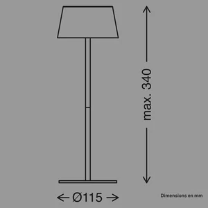 Briloner 7572011 LED Table LAMP, Beige Metal