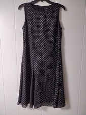 Ann Taylor Black/White Polka Dot Dress Size 8