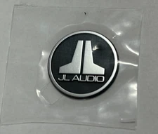 JL Audio BADGE-3M-0.85 Electroform Logo Badge (Black Disc w/ Satin-Chrome Logo)