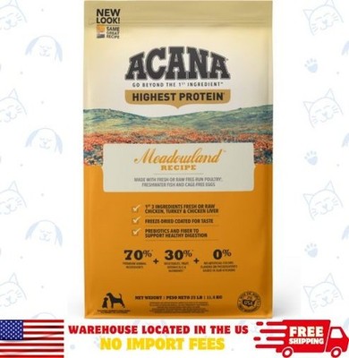 ACANA Meadowland Highest Protein Grain-Free Dry Dog Food, 25-lb bag