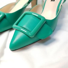 Nine West Leather Slingback Heels 250 Official