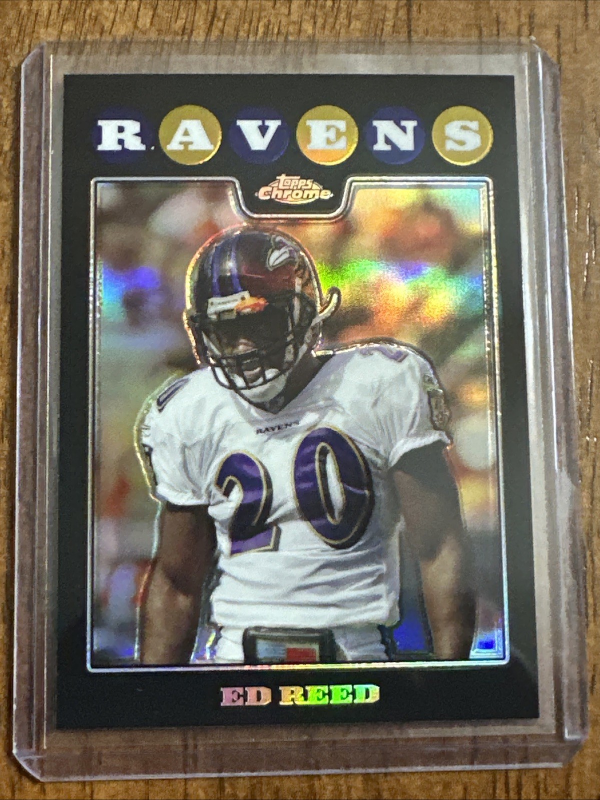 Ed Reed  2008 Topps Chrome Refractor #TC120 Baltimore Ravens