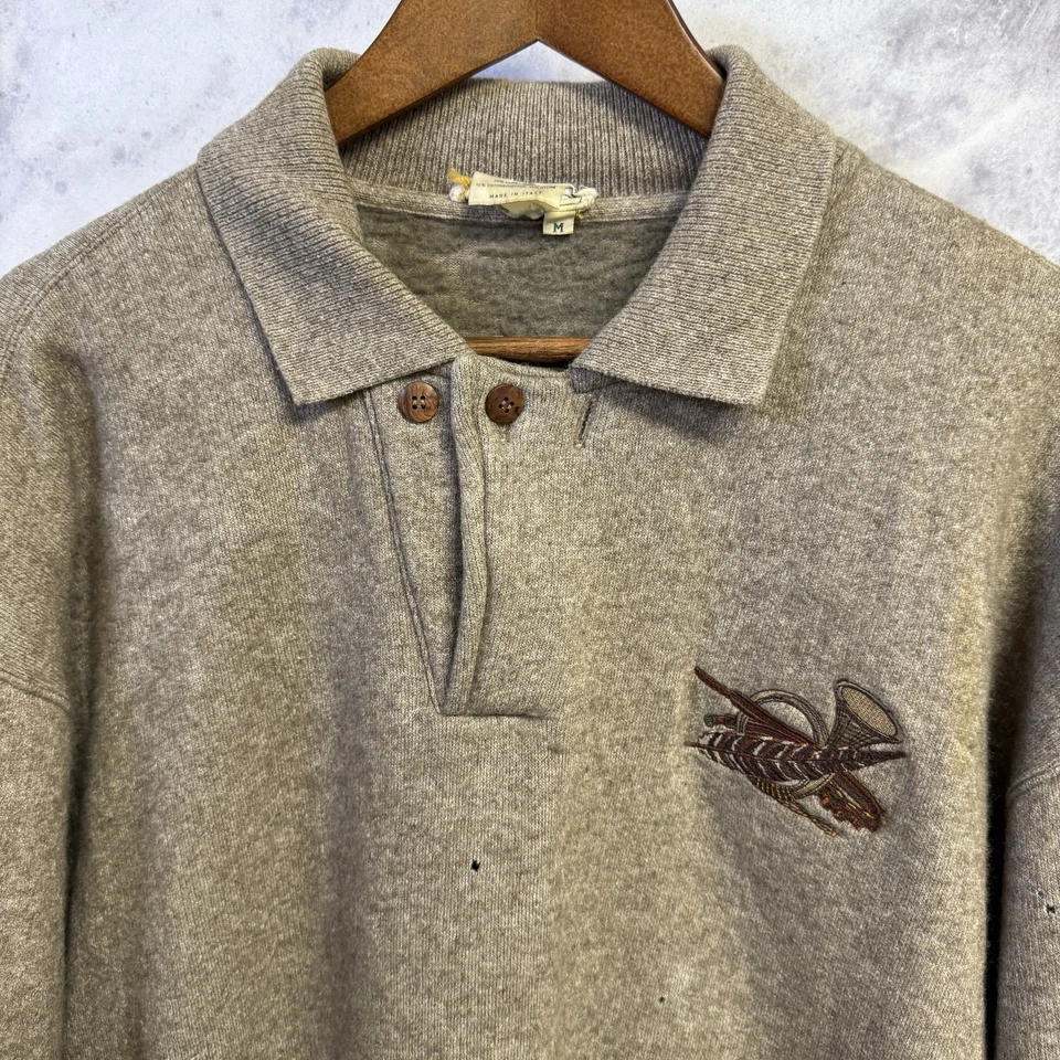 Suéter Vintage Años 70 GUCCI Lana Lana Cuello Marrón Raro Talla M 25x25 Foto 3 de 4