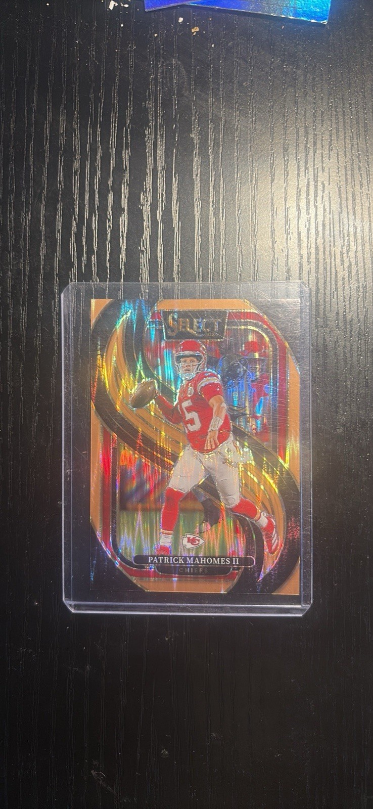 2024 Panini Select Premier Level Patrick Mahomes II Copper Shock Prizm #120/299