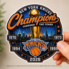 New York Knicks 2026 NBA Finals Champions 3.5" x 3.5" Vinyl Sticker NYK 2026