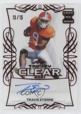 2021 Leaf Trinity Clear Auto Red Foil 13/15 Travis Etienne #CA-TE1 Auto 4l6