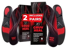 2 Pairs of 220 lbs Plantar Fasciitis Insoles Men Women - Heavy Duty High Arc...