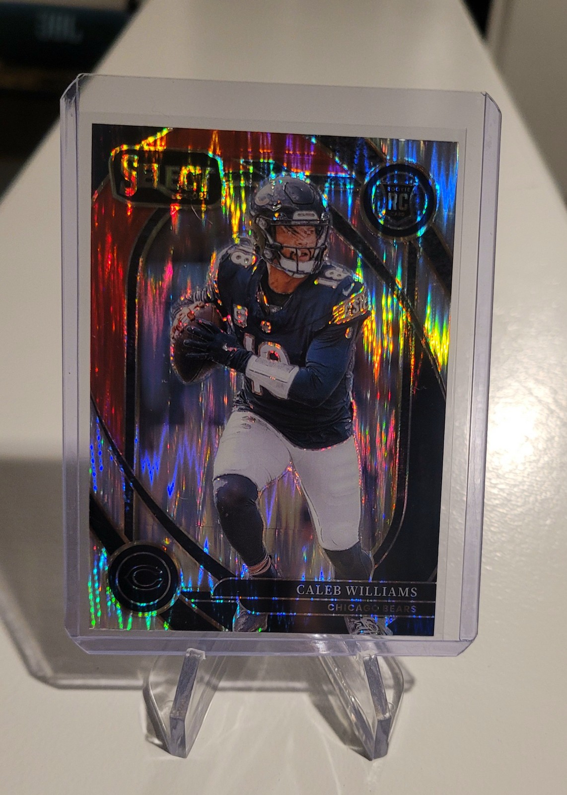 2024 Panini Select - Club Level Caleb Williams #216 Black & Red Shock Prizm (RC)