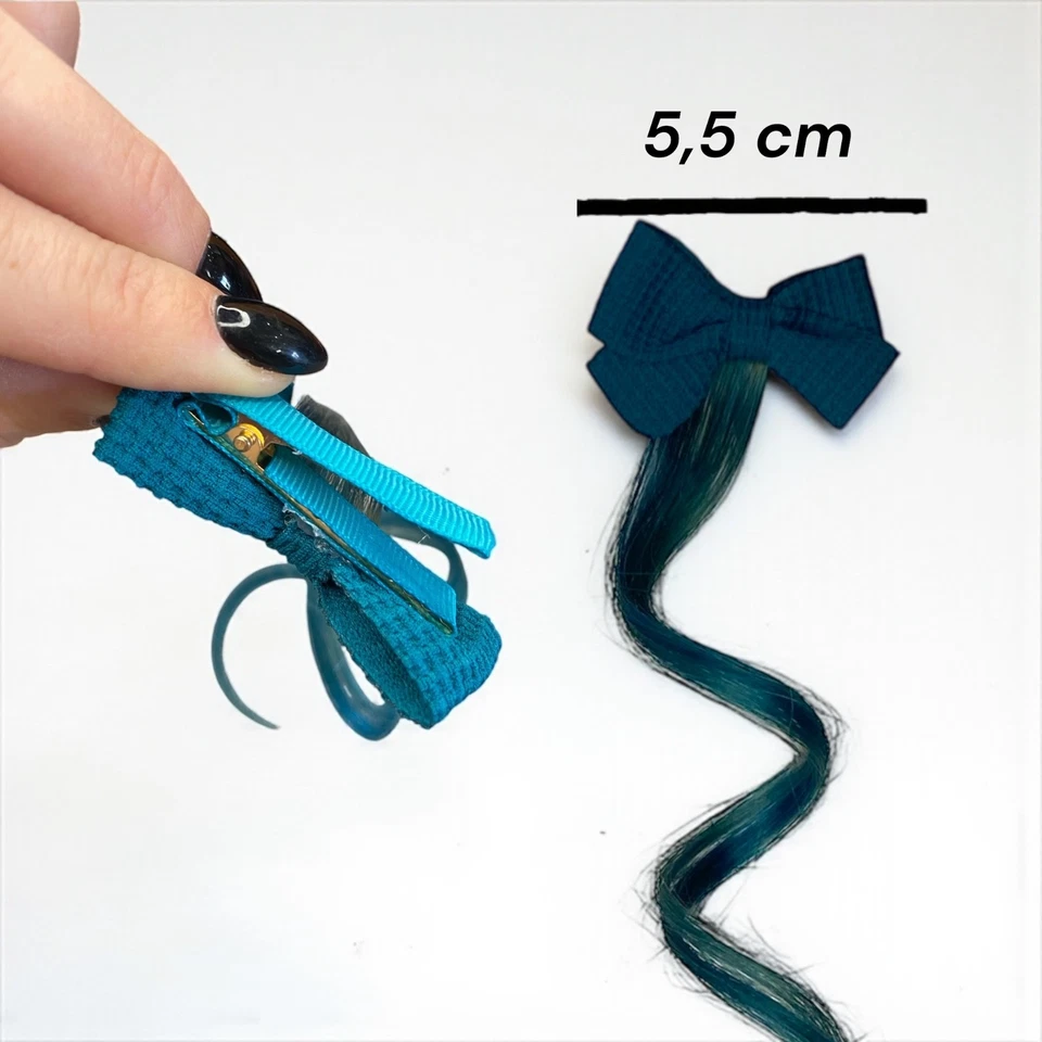 Grampo de cabelo feito à mão 100% cabelo remy – Conjunto de 2 - Imagem 2 de 3