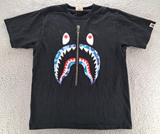 Bape A Bathing Ape Shark Zipper T-Shirt Mens ...