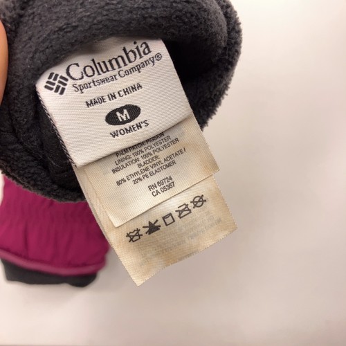 Retro Columbia Sportswear Women M Pink with Pig Leather Palm - Picture 3 of 6