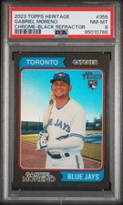 2023 Topps Heritage Black Refractor #355 Gabriel Moreno RC PSA 8 NM-MT [08/74]