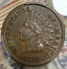 🔥1870 INDIAN HEAD CENT PCGS AU53 *GOLDSHIELD*
