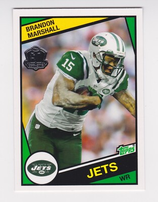 2015 Topps Football 60th Anniversary Retro T60-BM 1984 Brandon Marshall Jets