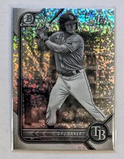 2022 Bowman Chrome Dru Baker Black & White Mini-Diamond Refractor #BCP-176
