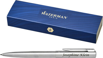 WATERMAN Kugelschreiber GRADUATE mit Gravur chrom graviert Geschenketui S0038260