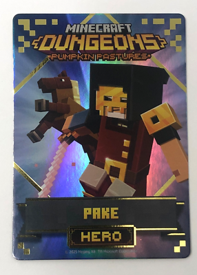 Minecraft Dungeons Arcade Series 4 (#140 Hero: Pake) FOIL Card | eBay