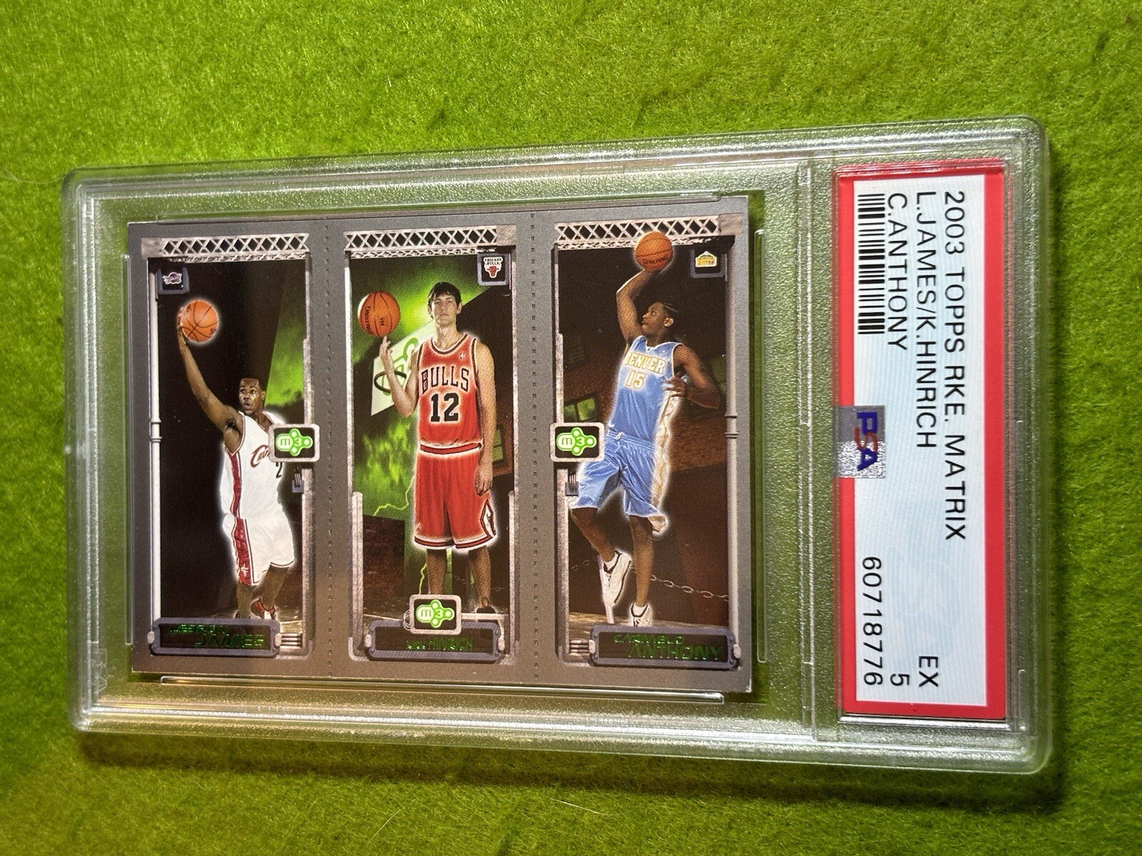 LeBron James ROOKIE CARD Carmelo Anthony RC Kirk Hinrich 2003 Topps MATRIX PSA 5 view 19