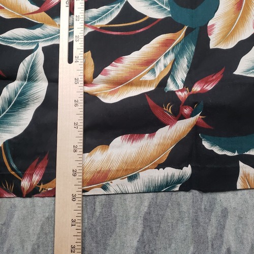Vintage Hilo Hattie Hawaiian Shirt Mens XL Black Leaf Print Short Sleeve Button - Picture 7 of 9