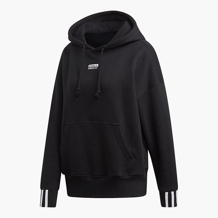 Adidas Originals 3-Stripe Trefoil Logo Women’s Hoodie S Small Black NWT SOLD OUT image 8