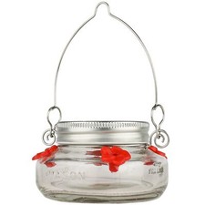 Nature's Way Bird Products Mason Jar Hummingbird Feeder, New