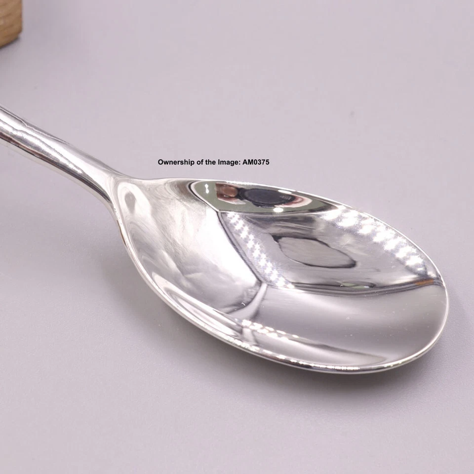 Pure 999 Fine Silver Spoon Healthy Dinnerware Phoenix Handle Soup Spoon 6.22inch - Image 4 of 4