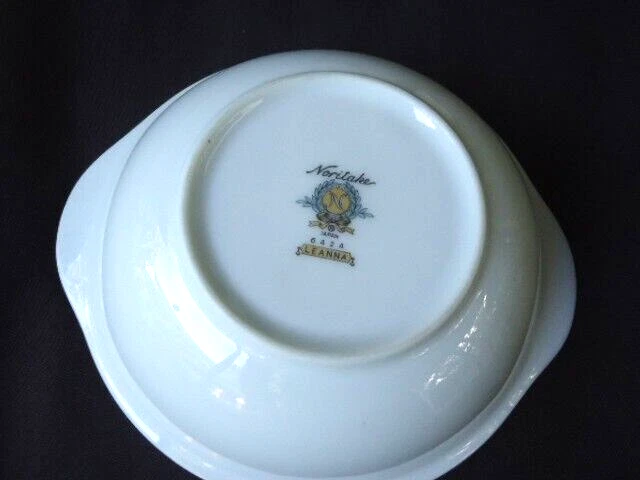 noritake Leanna 6424 tab handle cereal bowl pink rose - image 3 of 4