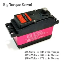 RCP RCServos 60kg 1/5 SCALE SERVO UPGRADE TORQUE UP TO 8.4V HV