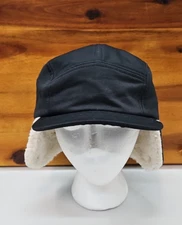 Spacecraft SPC7 LIMITED EDITION Fuzz Sherpa Five-Panel Ear Flap Black Cap OS-(F