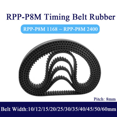 RPP-P8M Timing Belt Width 10~60mm Pitch 8mm Rubber Drive Belt Lenght 1608~2400mm