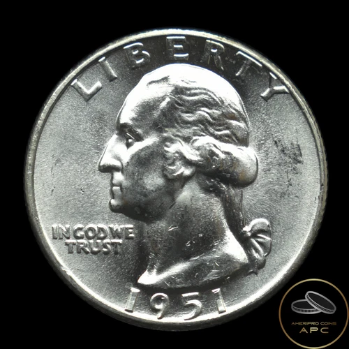 1951 Washington Quarter 90% Silver Gorgeous Choice GEM BU High Grade Luster