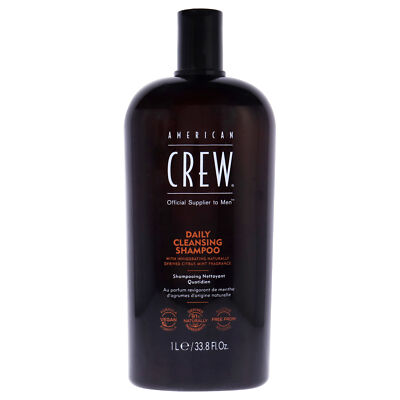 2 Pack Daily Cleansing Shampoo by American Crew for Men - 33.8 oz Shampoo